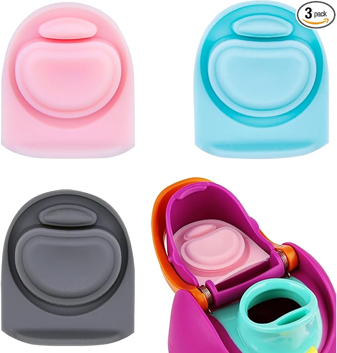 3pcs Replacement Rubber Stopper Seal Compatible with Owala FreeSip 24oz 32oz,Water Bottle Lid Cap Silicone Seal Parts for Owala 16/19/24/32/40oz Spout Gasket Mouthpiece Piece Accessories B3S5