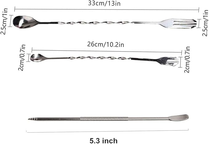 JinYu Coffee Art Maker Set, 16 Pieces Coffee Decorating Stencils Barista Template +1 Latte Pen + 2 Pack Spiral Pattern Mixing Spoon Fork 2 in 1 for Mousse Cake Birthday Party Bar Espresso (19 Pcs)