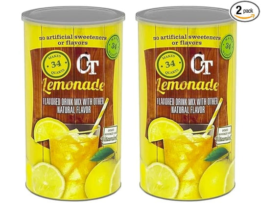 Powdered Lemonade Drink Mix (82 oz.) made with real sugar, no artificial flavors, gluten-free, caffeine-free (2 Pack)