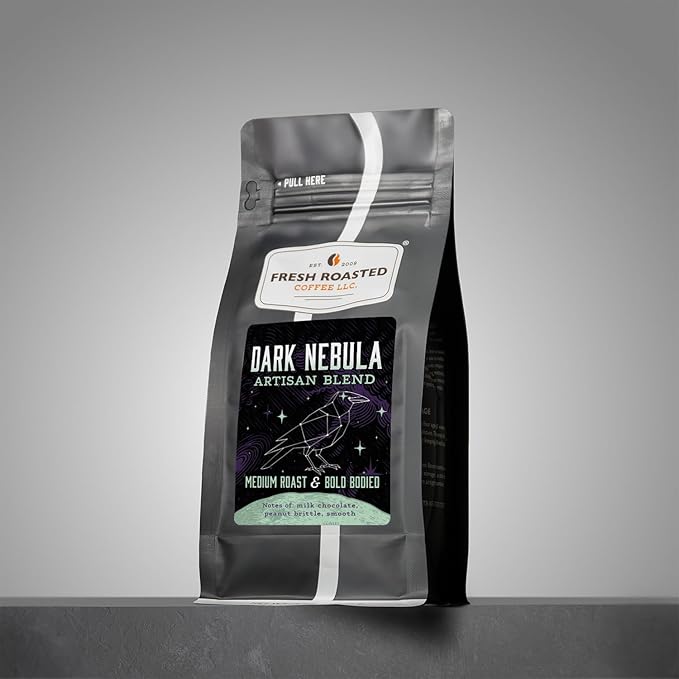 Fresh Roasted Coffee, Dark Nebula, 12 oz, Medium Roast, Kosher, Whole Bean