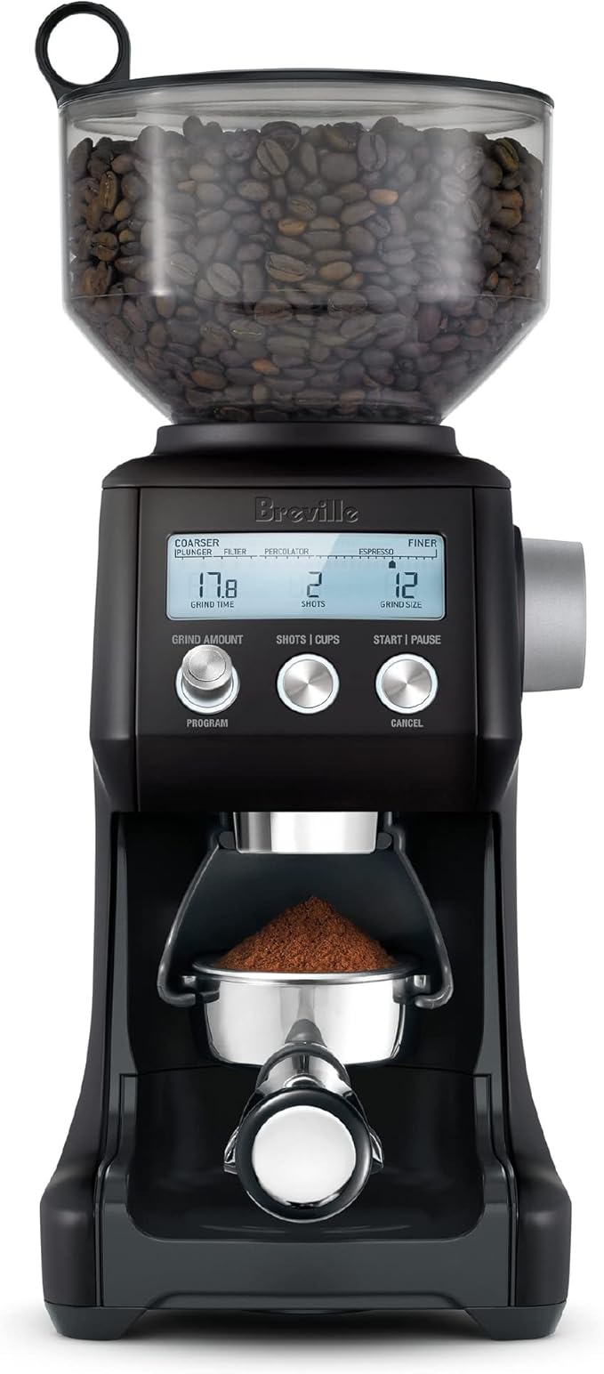 Breville BCG820BTR Smart Grinder Pro for Coffee and Espresso, Black Truffle