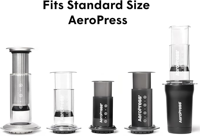 AeroPress Coffee Maker White Paper Micro-Filters, Compostable Coffee Filters Made From White, Chlorine-Free Paper, Fits Standard Size AeroPress Manual Coffee Makers, 350 Count