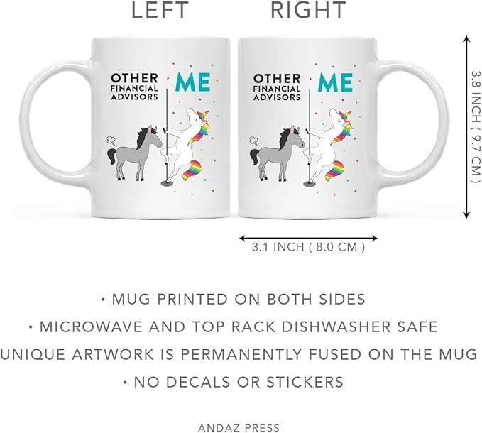 Andaz Press Funny Quirky 11oz. Ceramic Coffee Tea Mug - Thank You Gift, Horse Unicorn, 1-Pack, Birthday Ideas for Coworker Him Her
