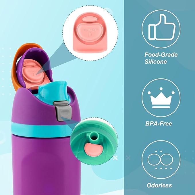 3pcs Bottle O Seal Ring & 3pcs Gasket Replacement Stopper for Owala FreeSip Cap, Silicone Water Bottle Plug Stopper BPA Free Top Lid Mouth Parts Compatible with Owala FreeSip 24oz 32oz