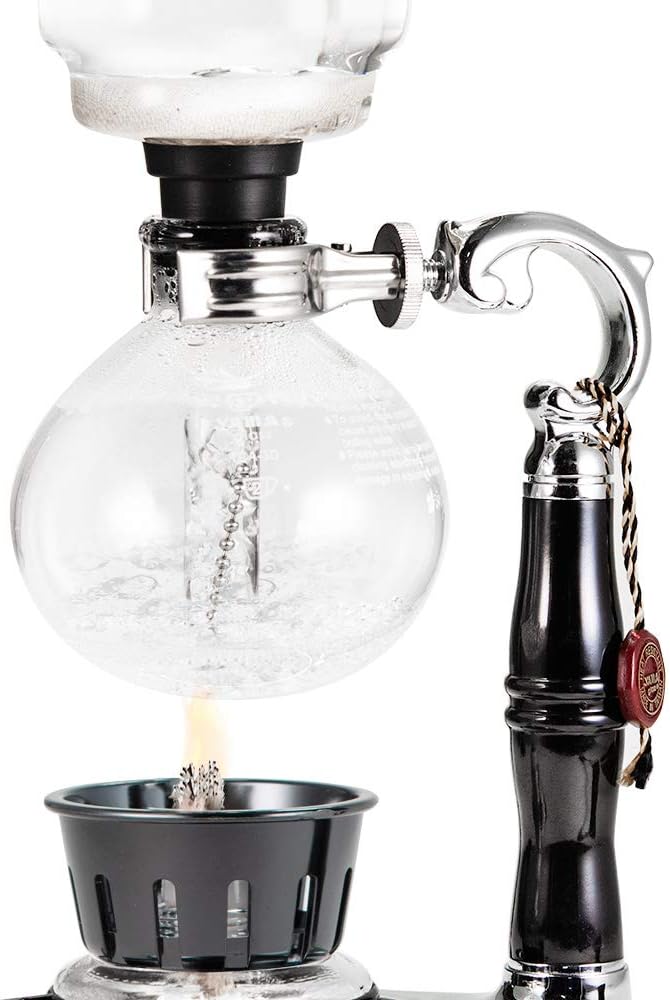 Yama Glass 5 Cup Tabletop Siphon (Syphon) (Alcohol Burner), 20-Ounce, Clear