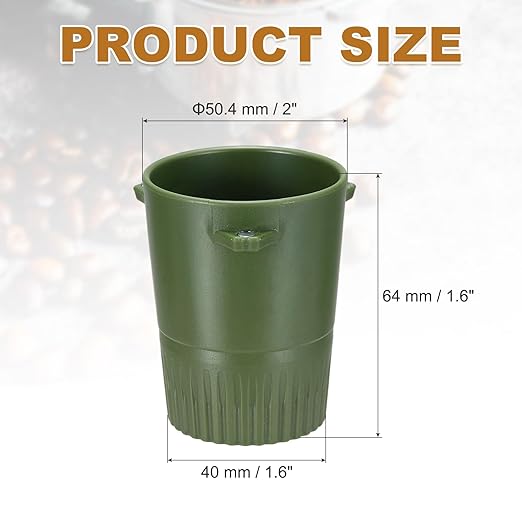 uxcell 51/53 mm Espresso Coffee Dosing Cup, Espresso Machine Accessories Cup for Home Commercial Precision Control Coffee Machine Grinder, Green