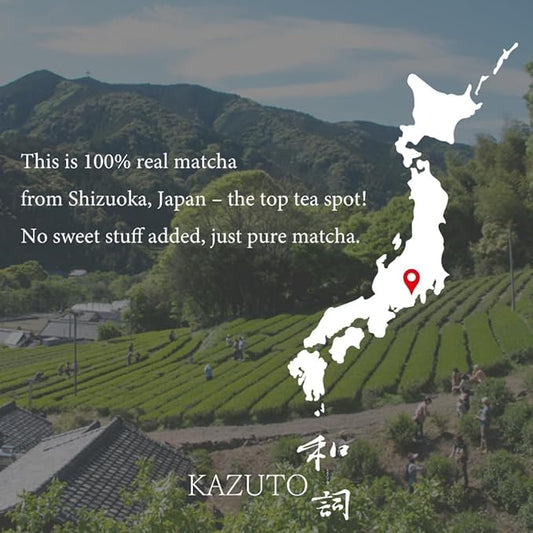 Kazuto Premium Ceremonial Grade Matcha Green Tea Powder - Premium First Harvest Single Origin USDA Organic Gluten-Free Vegan, 100% Pure Unsweetened No Additives from Shizuoka (1.06oz, Premium)
