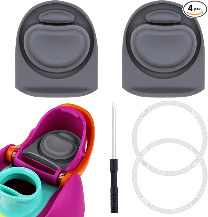 2 Sets Replacement Stopper and O Ring Gasket Compatible with Owala FreeSip 24oz 32oz,Water Bottle Lid Insert Cap Rubber Seal Parts for Owala 16/19/24/32/40oz Mouthpiece Accessories
