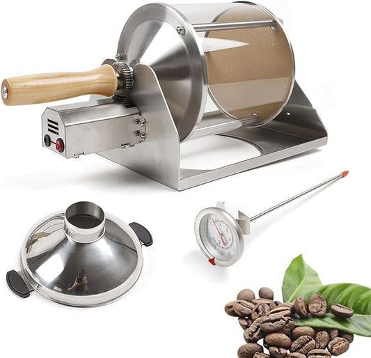Uphilltool Coffee Bean Roaster, 400g/0.88lbs Coffee Bean Baker Gas Burner Roasting Machine Peanuts Pine Nuts Roaster for Camping RV Outdoor Use