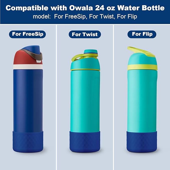 Silicone Boot for Owala Water Bottle 24 oz 32 oz 40 oz, Anti-Slip Protective Sleeve for FreeSip/Twist/Flip Stainless Steel Water Bottles Accessories