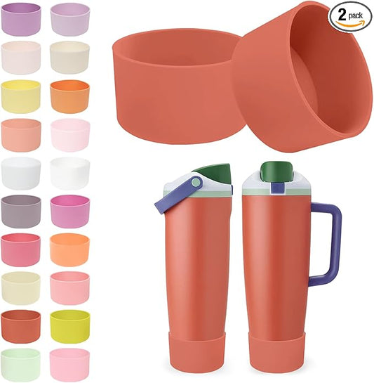 2PCS Silicone Boots for Owala 30oz & 40oz FreeSip Sway Bottles & Tumblers – Non-Slip, Scratch-Resistant, Stability Enhancer for Owala Accessories (Summer Harvest)