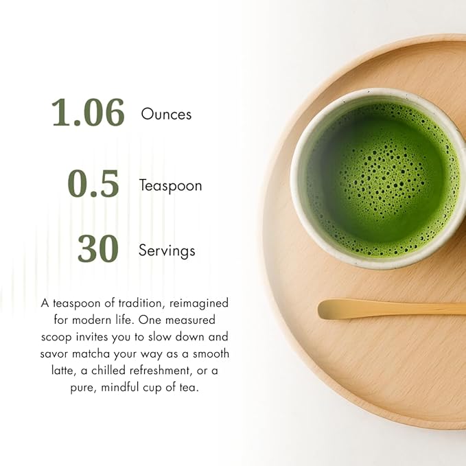 Nippon Matcha – Organic Premium Ceremonial Grade Japanese Matcha Green Tea Powder – First Harvest from Uji, Kyoto – USDA Certified, Stone-Ground, Smooth & Vibrant (30g/1.06oz)