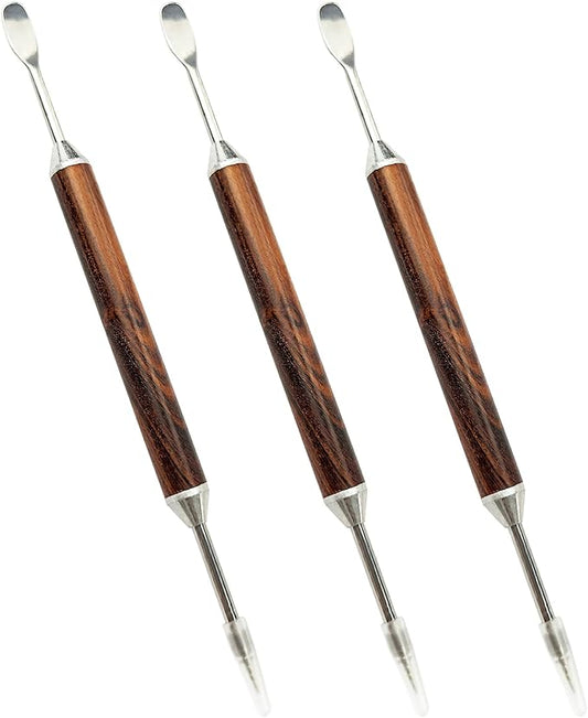 3 PCS Latte Art Pen Cinnamon Pen for Coffee,Barista Espresso Coffee Latte Art Tools Accessories for Coffee Bar Barista Make Creative Coffee Designs Decors,Stainless Steel Wood,LXLVOUEG