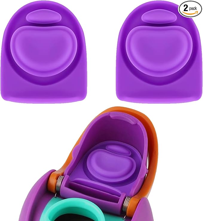 2 Pcs Replacement Rubber Seal Stopper Compatible with Owala FreeSip,Water Bottle Top Gasket Lid for Owala 16/19/24/32/40oz Seal Mouth Cap Silicone Stopper Parts Insert Accessories（Puple）
