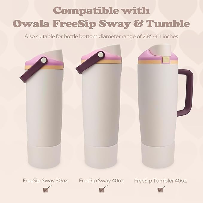 Silicone Boot for Owala 30oz & 40oz FreeSip Sway Bottles & Tumblers - Non-Slip, Scratch-Resistant, Stability Enhancer, Available in 12 Colors (Daybreak)