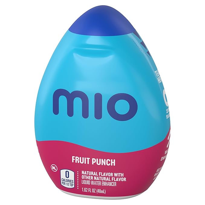MiO Liquid Water Enhancer - makes 24 servings + Vitamins, 1.62 oz each, (Fruit Punch, Pack of 2)