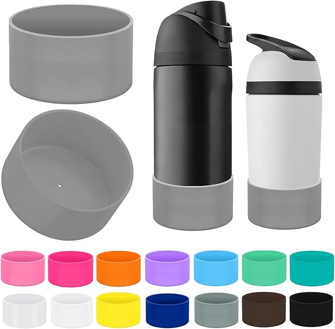 2PCS Silicone Protector Boots Compatible with Owala Kids 16oz & 14oz, Accessories for 12oz - Anti-Slip, Scratch-Resistant, Suitable for School, Outdoor, Easy Grip