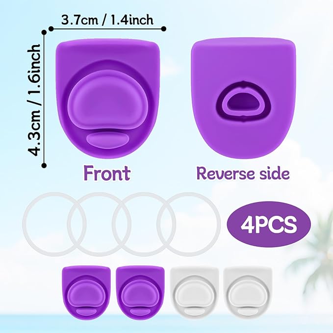 4 Sets Replacement Rubber Stopper and O Ring Gasket Compatible with Owala FreeSip 24oz 32oz,Water Bottle Lid Insert Cap Seal Parts for Owala 16/19/24/32/40oz Mouthpiece Accessories Z4K8