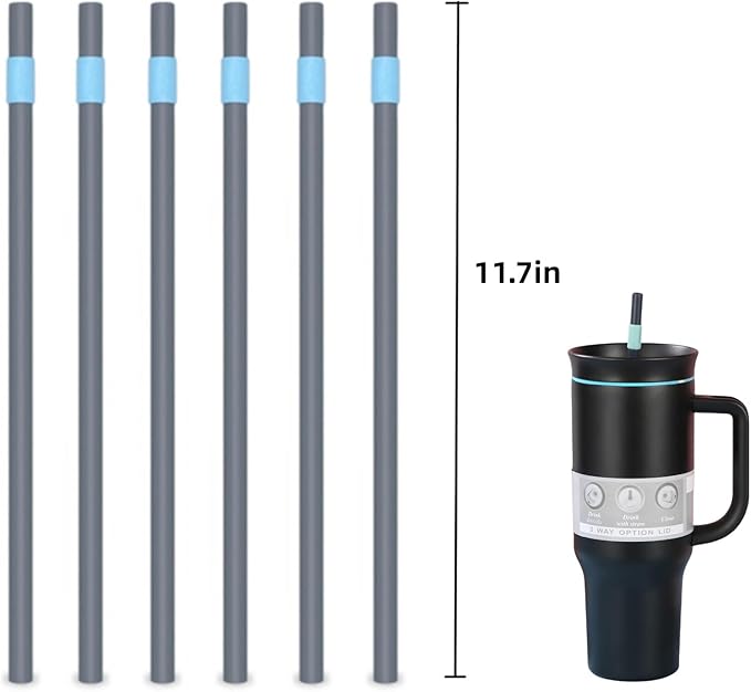 Replacement Straws for Owala 40oz Tumbler Stainless Steel Triple Layer Insulated Travel Tumbler, Pack of 6