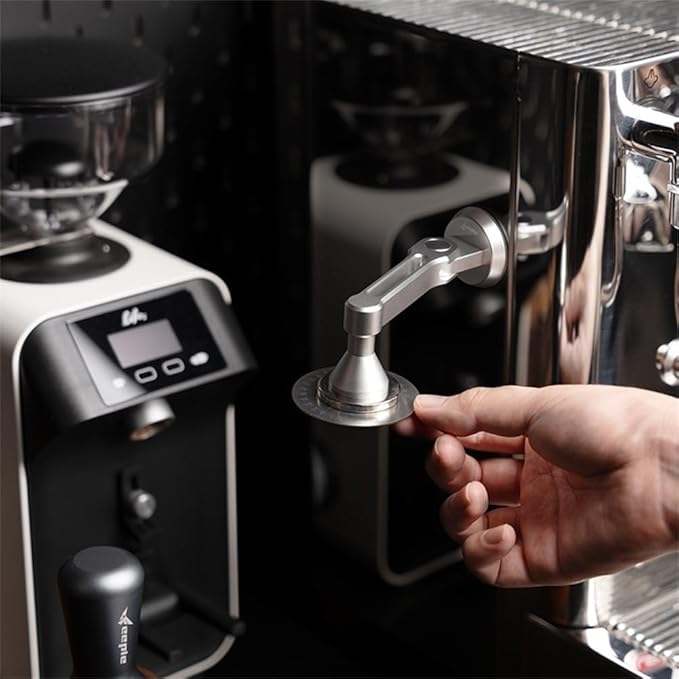 Adjustable Magnetic Espresso Coffee Puck Screen Holder Compatible With 51MM 53MM 58MM Screens Designed To Enhance Brewing And Save Counter Space (Black 53MM)