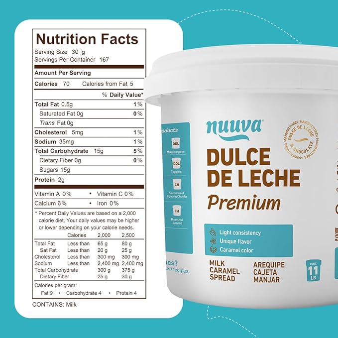 Nuuva Foods Premium Dulce De Leche + Pistachio Spread Bundle | Perfect for Desserts, Baking, and Spreading | Each 2.5lbs