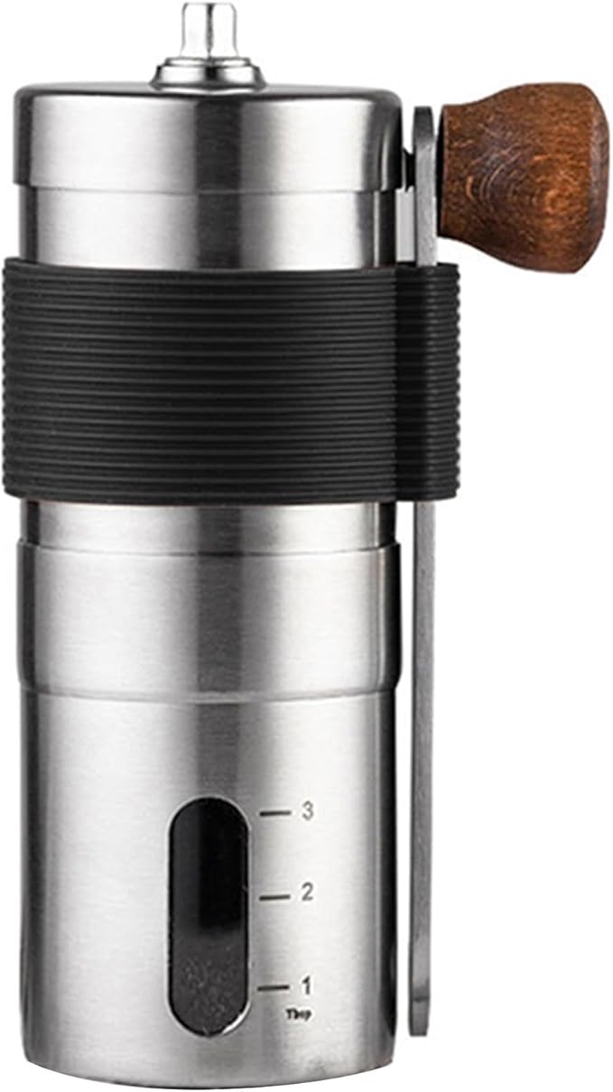 Deskbloom Manual Coffee Grinder Stainless Steel Portable Hand Crank Adjustable Coarseness Conical Burr for Espresso Pour Over Drip Cold Brew