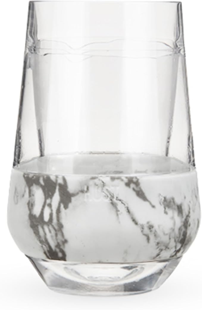 HOST Freeze™ XL Cooling Cup in Double Walled Insulated Freezable Drink Chilling Tumbler with Freezing Gel, 12 Ounces - Set of 1, Marble