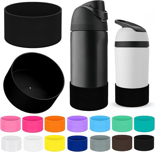 2PCS Silicone Protector Boots Compatible with Owala Kids 16oz & 14oz, Accessories for 12oz - Anti-Slip, Scratch-Resistant, Suitable for School, Outdoor, Easy Grip