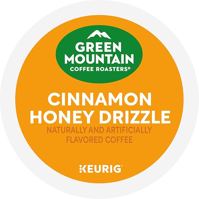 Green Mountain Coffee Roasters Cinnamon Honey Drizzle, Single-Serve Keurig K-Cup Pods, 6 Boxes of 10 (60 Count Total)