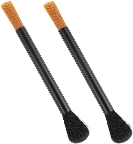 Ymapinc 2Pcs Coffee Grinder Cleaner Brush - Dual Head Coffee Machine Grinder Cleaning & Dusting Brush, Barista Tools for Espresso Home Kitchen Use