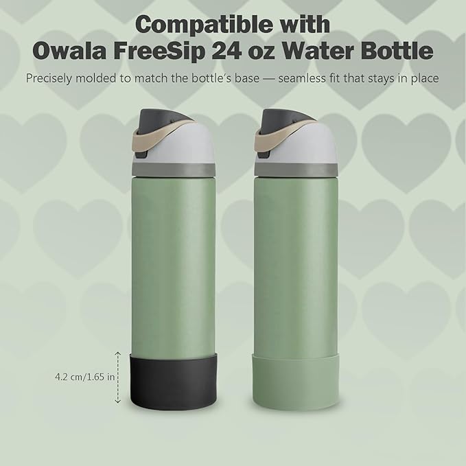 2PCS Silicone Boot for Owala 24oz FreeSip Water Bottle, Anti-Slip Scratch-Resistant Bottom Sleeve, Protective Sports Bottles Accessories, BPA-Free
