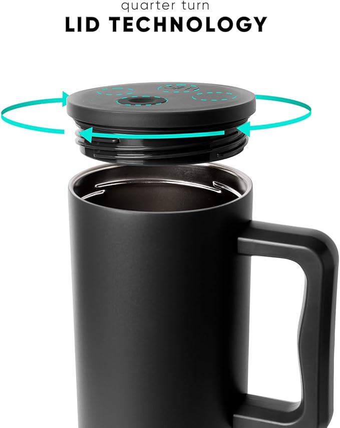 Simple Modern 40 oz Trek Tumbler with Handle and Straw Lid | Cup Holder Friendly Insulated Stainless Steel Travel Mug | Basil