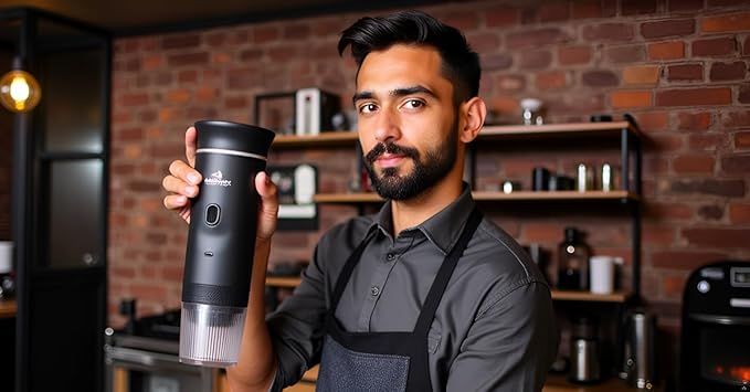 Magic Boxx Portable Electric Coffee Maker with USB-C | Compatible with Capsules and Ground Coffee | Ideal for Car, Office, Travel, and Camping