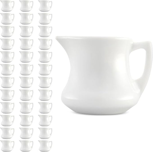 Carlisle FoodService Products Creamer Pitcher for Restaurant and Kitchen, Plastic, 3 Ounces, White