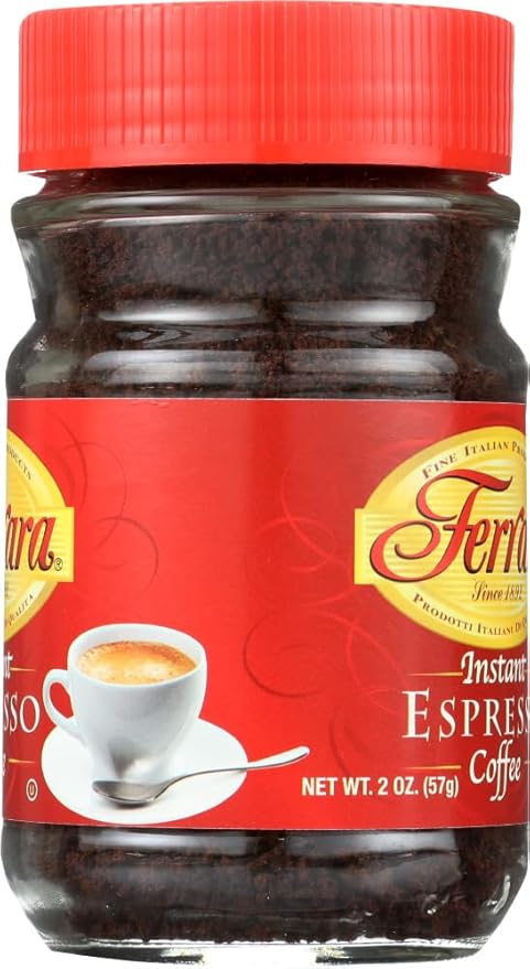Ferrara Instant Espresso Coffee - Pack of 3 (2 oz each jar)