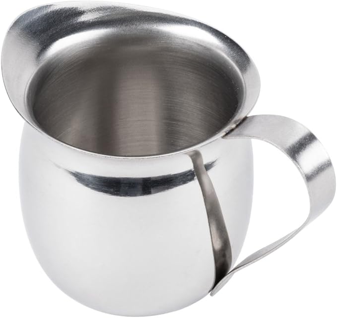 Betolla (2 Pack) 5 oz Stainless Steel Bell Creamer – Bell-Shaped Mini Pitchers for Serving Cream, Milk, Syrups & More