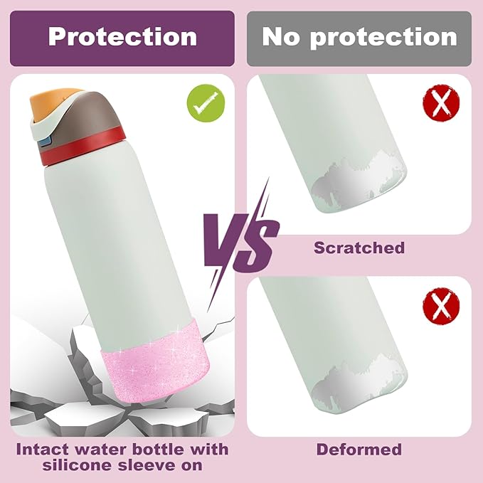 Silicone Boot for Owala Water Bottle 24 oz 32 oz 40 oz, Anti-Slip Protective Sleeve for FreeSip/Twist/Flip Stainless Steel Water Bottles Accessories