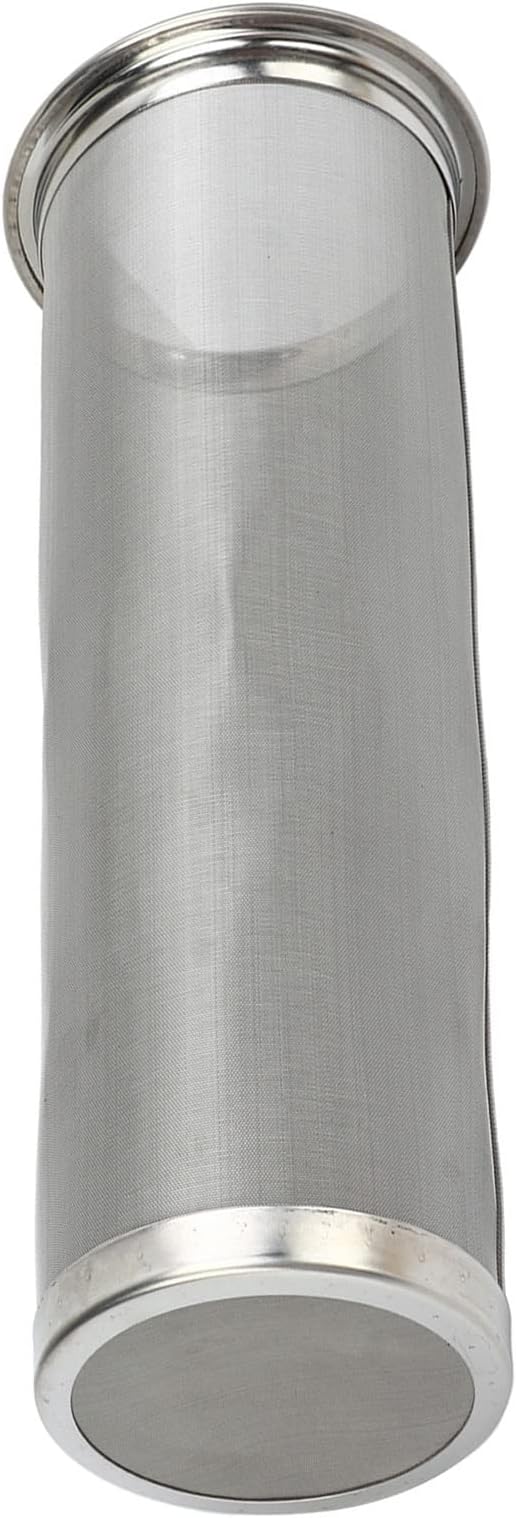 Coffee Filter, Stainless Steel Reusable Cold Brew Coffee Filter, Wide Mouth Mesh Cylindrical Coffee Filter With White Gasket(8x21cm/3.1x8.2in)