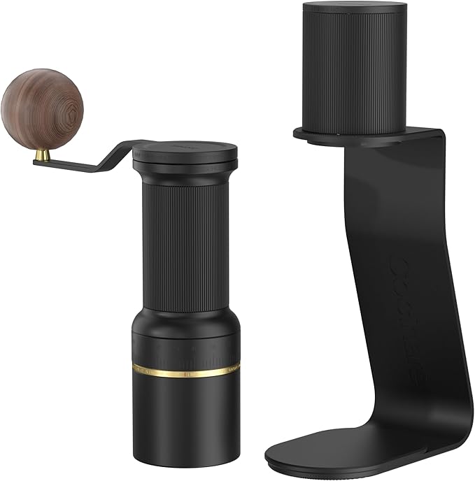 Cocinare ESSENCE DUO B38 Ultra Coffee Grinder - Electric Wireless 2-in-1 Removable Countertop Manual Grinder Kit, 80 Precision Setting, GhostEdge Burr - Design for Pour-over & Espresso(Obsidian Black)