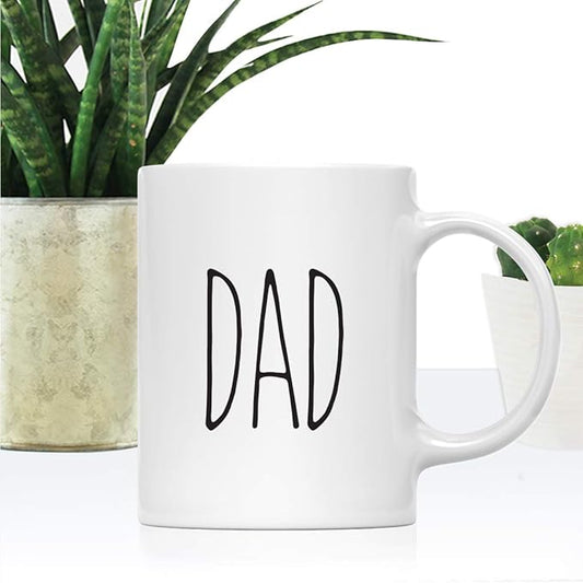Andaz Press Simple Rustic Farmhouse Kitchen Decor 11oz. Ceramic Coffee Tea Mug Gift, Dad, 1-Pack, Birthday Christmas Gift Ideas for Family, Friends