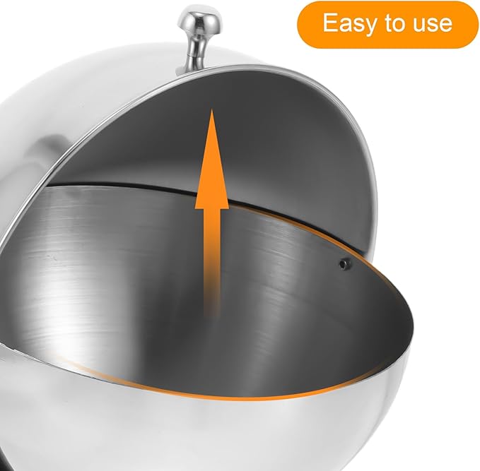 Stainless Steel Sugar Cube Holder with Roll-top Lid and Tongs Square Seasoning Jar for Tea Coffee Sugar for Home and Office Use