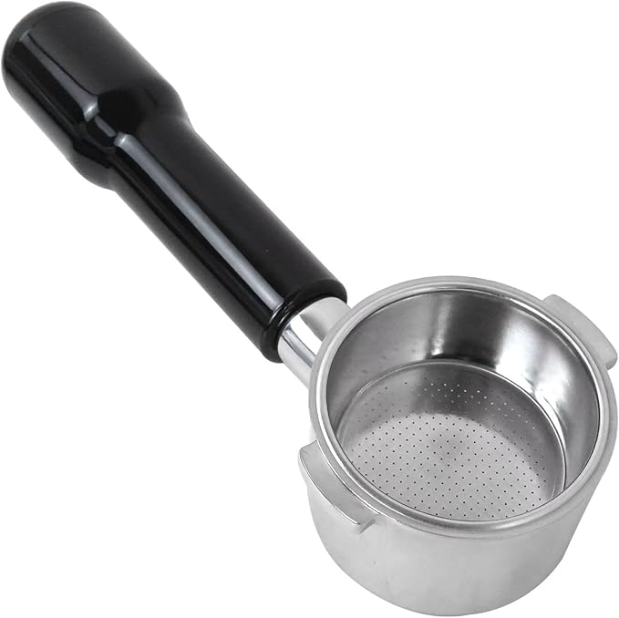 WELURE Bottomless Portafilter with Stainless Steel Filter Basket Fit 51 mm for Delonghi Dedica Style Series ECP3420/ECP3120/EC155/BCO430/EC260 Espresso Machine