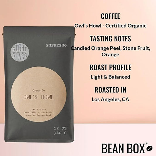 Owl's Howl - Certified Organic - Roasted by Sightglass Coffee - Whole Bean Coffee - 12 Ounce Bag