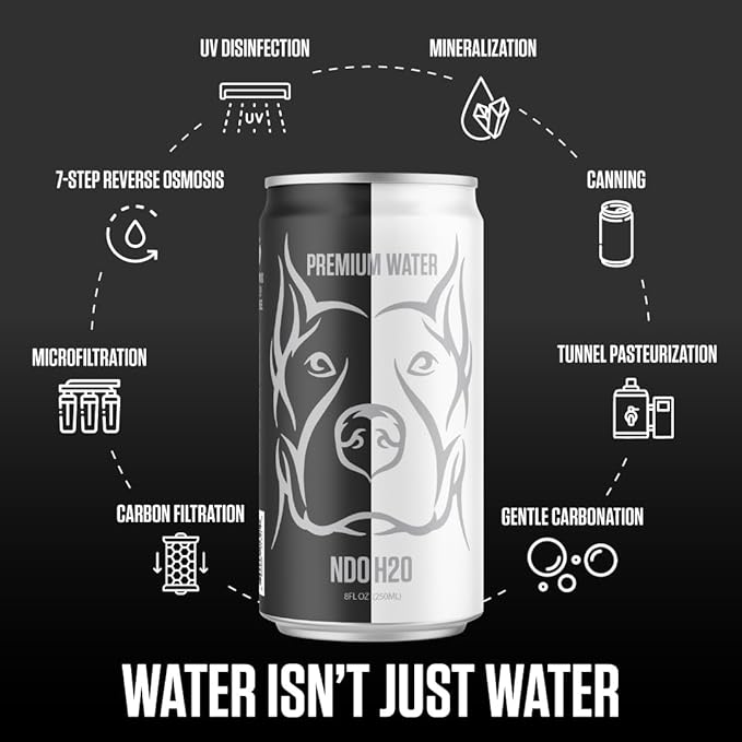NO DAYS OFF Premium Sparkling Water - 24 Pack, 8.4 fl oz, Sparkling (Unflavored) - Ultra-Purified Reverse Osmosis with Gentle Carbonation, On-the-Go and Bulk Size