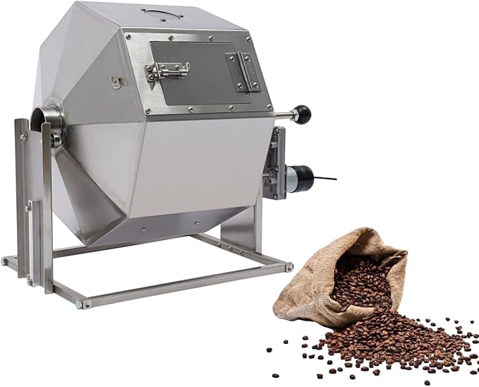 14.5L Commercial Coffee Bean Roaster Stainless Steel Coffee Bean Baking Machine Automatic Rotary Gas Burner Drum Roaster Machine