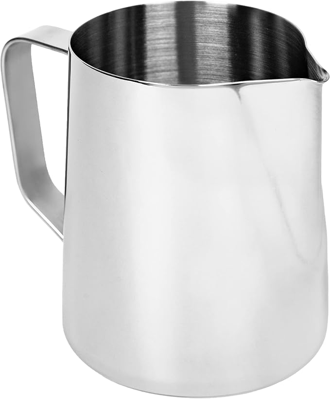 Milk Frothing Pitcher 20oz / 600ml – Stainless Steel Latte Art Pitcher with Measurement Marks, Barista Milk Frother Cup for Espresso, Cappuccino & Steaming Milk
