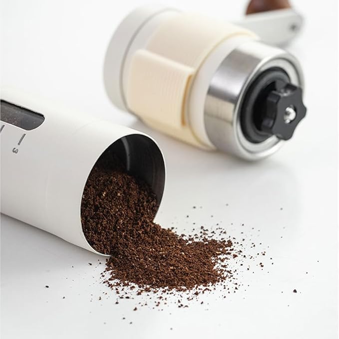 Manual Coffee Grinder for Home Use, 304 Stainless Steel Material, Adjustable Setting, with Hand Held Espresso Burr Ceramic for Travel Camping
