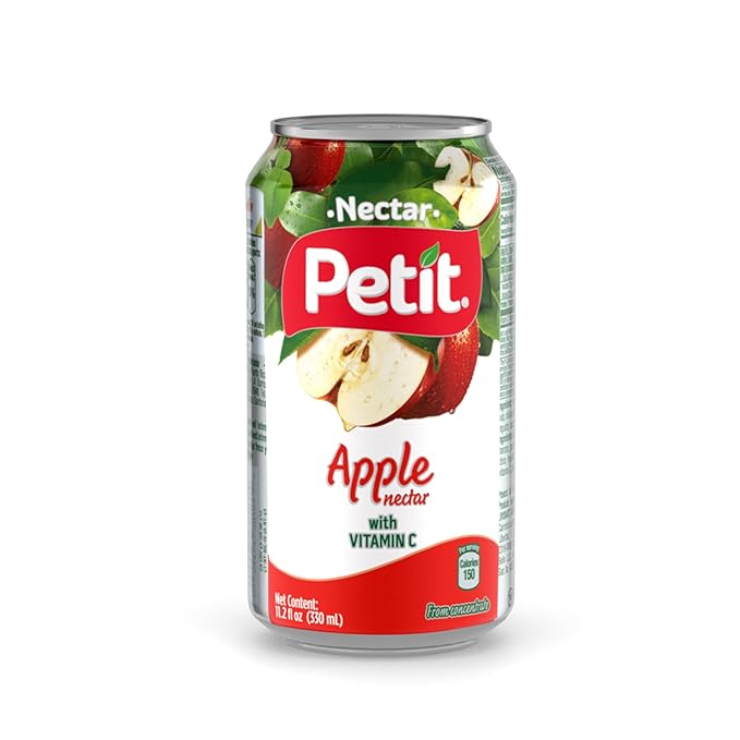 Petit Apple Nectar, 330 ml Cans (Pack of 24) – Refreshing Fruit Juice Beverage