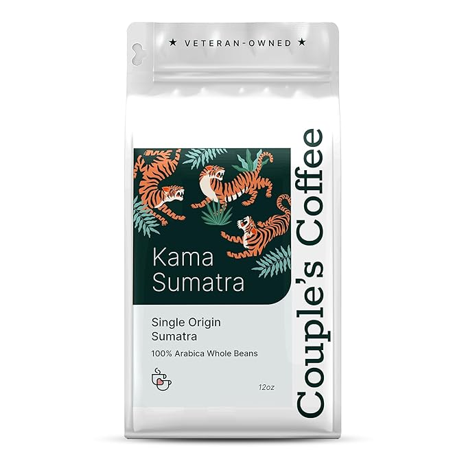 Couple’s Coffee Whole Bean Coffee | Single Origin Sumatra Dark Roast Coffee | Whole Bean | Gives Back to Military Families | Made with 100% Arabica Beans | 12oz