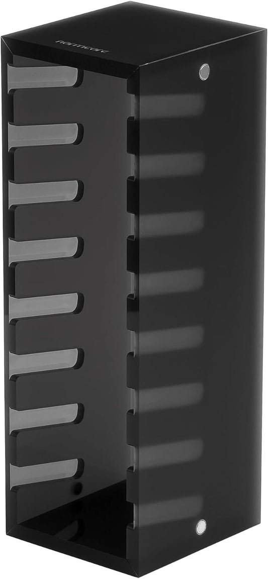 Normcore 58mm Coffee Tamper Base Storage Holder, Holds 8 Types of Puck Screen Rack Acrylic Stand Modular Station for 58mm Espresso Machine Accessories, Frosted Black